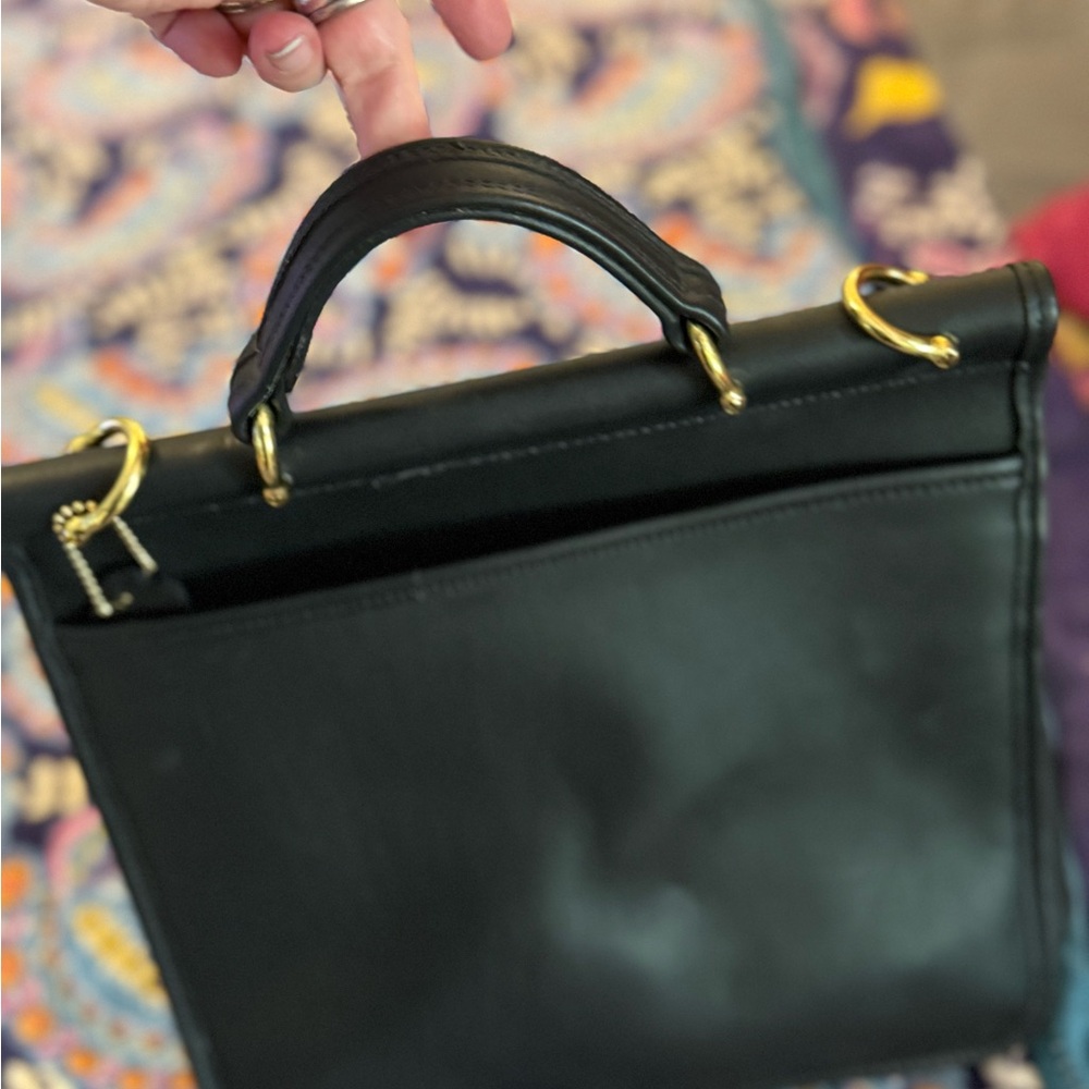 Coach Black Leather Satchel - Picture 8 of 16